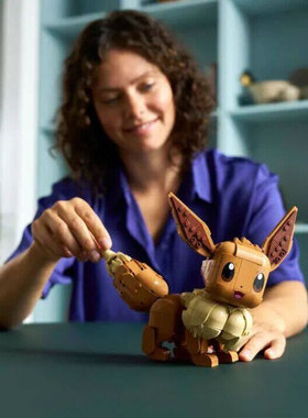 神奇宝贝伊布口袋妖怪模型男女孩儿童拼装积木玩具礼物摆件72151