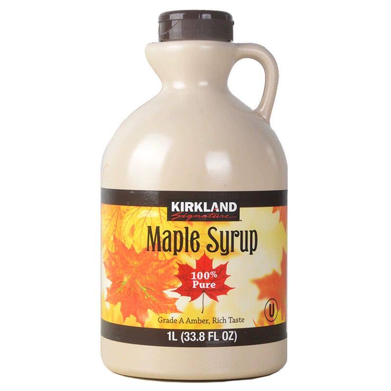 加拿大kirkland柯克兰a级枫树枫糖浆 枫糖枫叶 1升装 烘焙咖啡