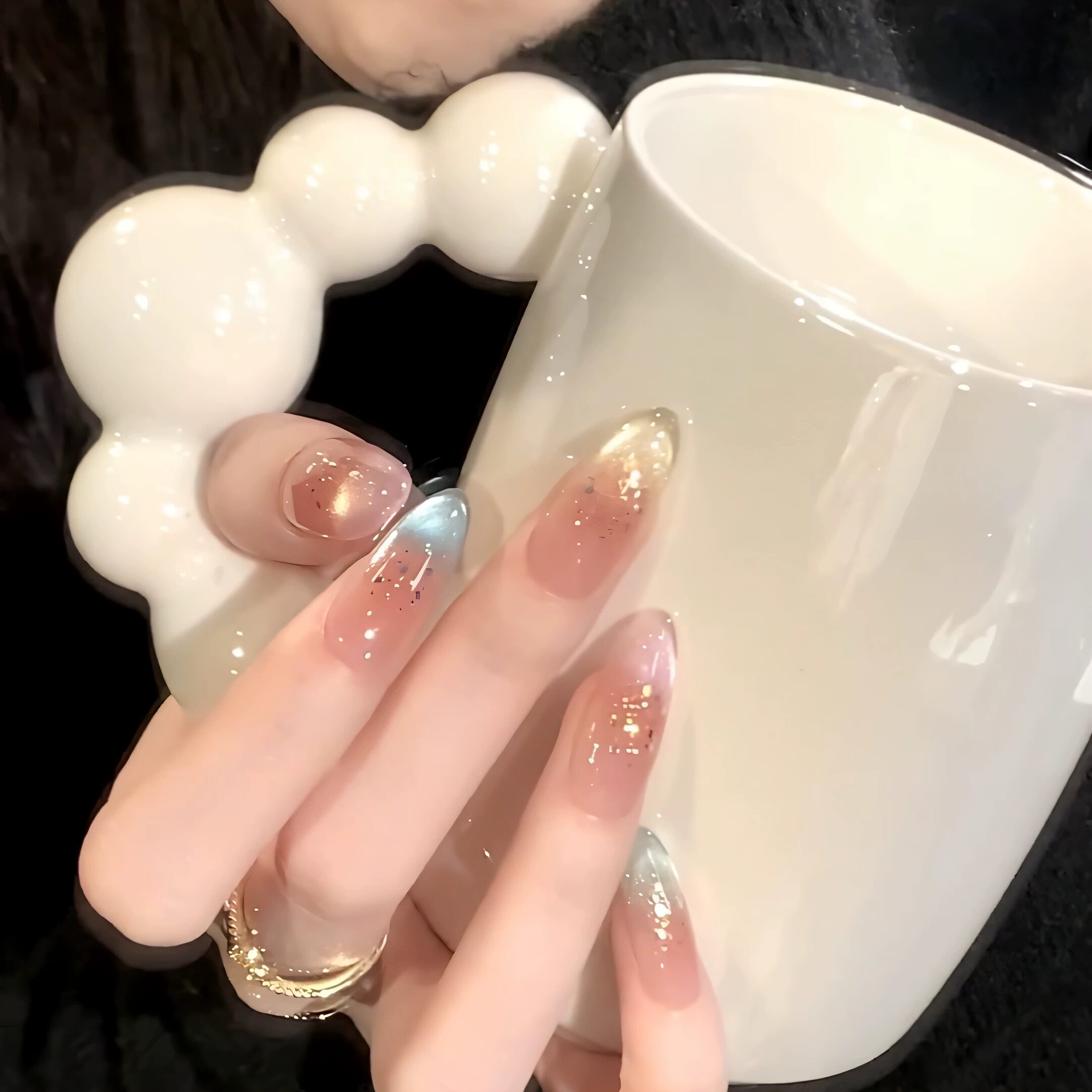 【彩虹糖】春夏显白多巴胺彩色高级感猫眼纯手工穿戴甲 2026新款