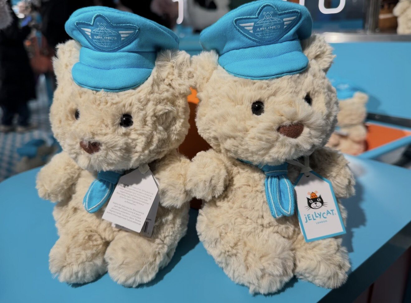 国现英国伦敦harrods jellycat联名限定飞机师巴熊幼崽玩偶燕麦杯