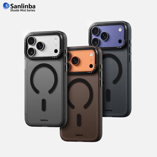 高级感极简黑色iPhone磁吸手机壳