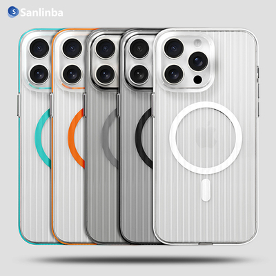 高级感透明瓦楞磁吸iPhone保护壳