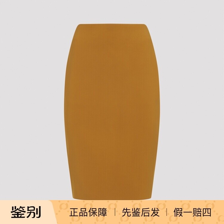 SAINT LAURENT 圣罗兰YSL 缀饰粘纤半身裙  26早春新款意大利代购