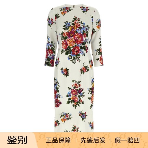 DOLCE & GABBANA 粘纤印花衬衫DG连衣裙 26早春新款 意大利代购正