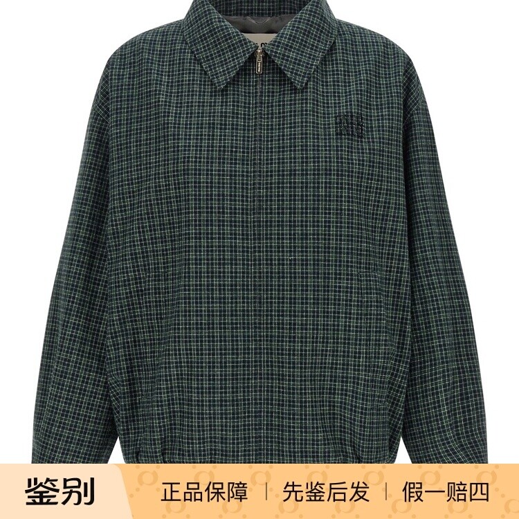 MIU MIU 缪缪 女士 绿色棉质格子夹克外套 26早秋意大利代购 正品