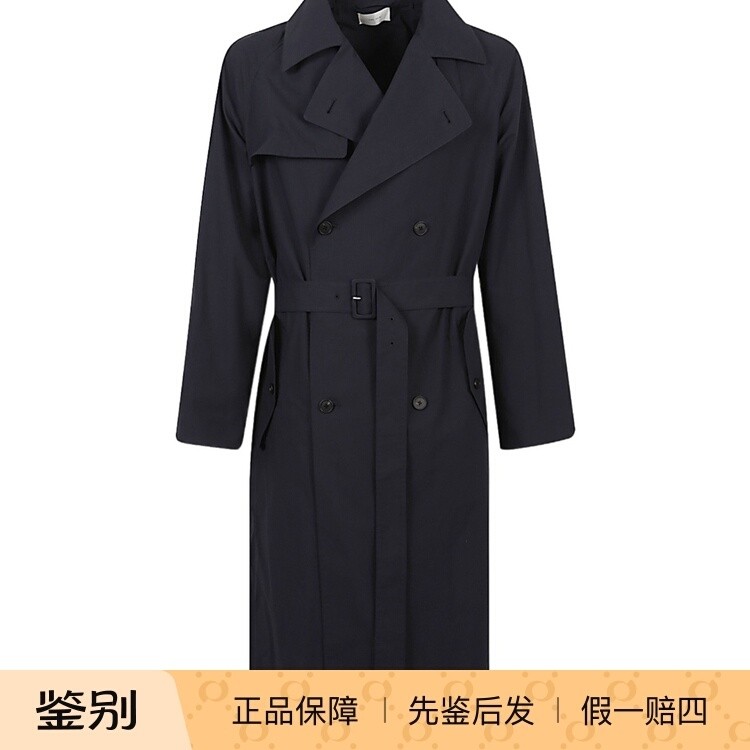 THE ROW 男士双排扣棉质风衣 25早秋意大利代购894W2517DRN