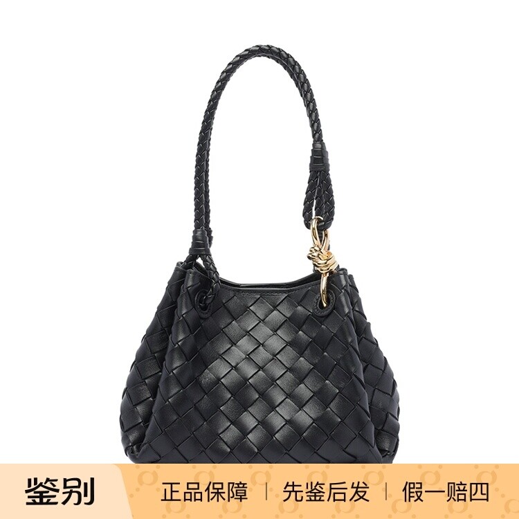 BOTTEGA VENETA 女士 BV小号parachute 黑肩包 26早春 意大利代购