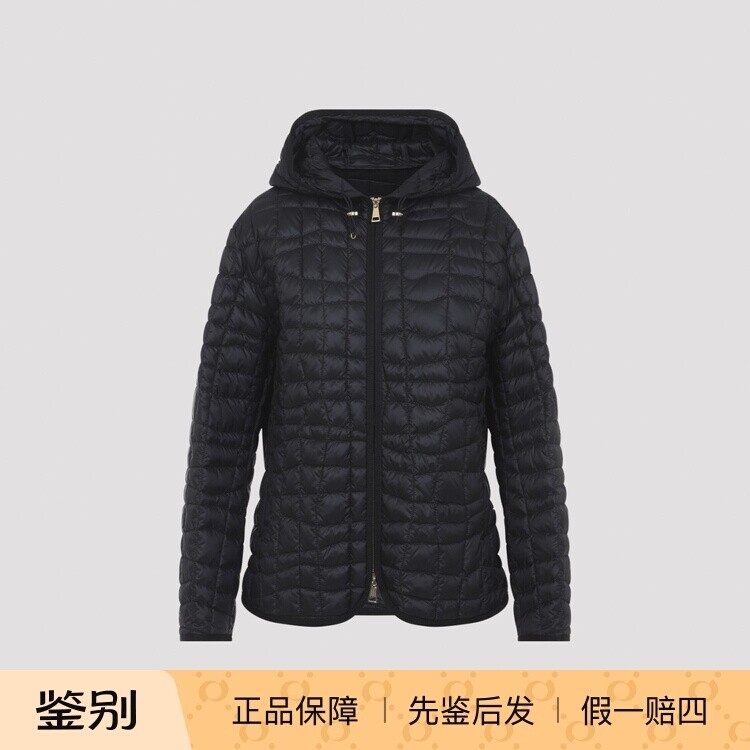 MONCLER 盟可睐女士Eglantier 黑色连帽薄羽绒服26早春意大利代购