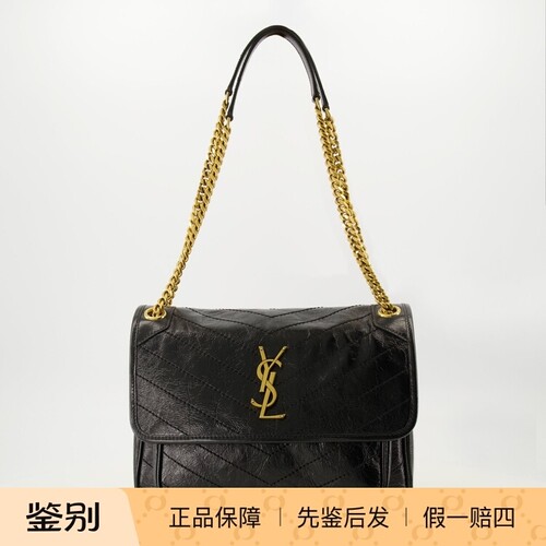 Saint Laurent 圣罗兰YSL女士niki 中号黑色链条单肩包26早春代购