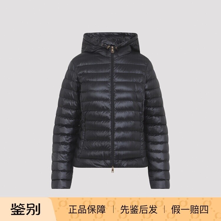 MONCLER 女士Igelhood 黑色短款连帽羽绒服 26早秋新款意大利代购