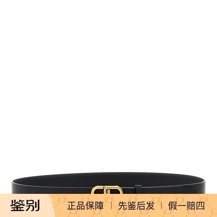 现货BALENCIAGA 巴黎世家男士3.5cm黑色皮带腰带正品款意大利代购