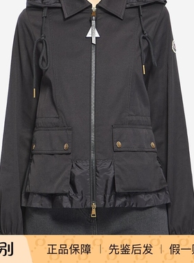MONCLER 盟可睐女士Adenium黑色连帽外套 26早春新意大利代购蒙口
