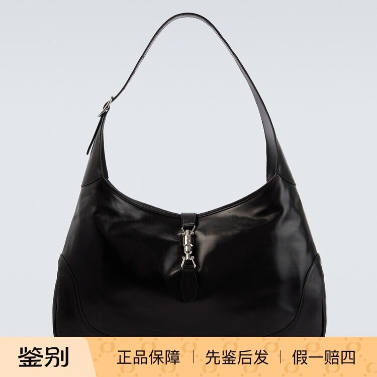 GUCCI 古驰 男士 黑色jackie大号真皮购物包26春夏新款意大利代购