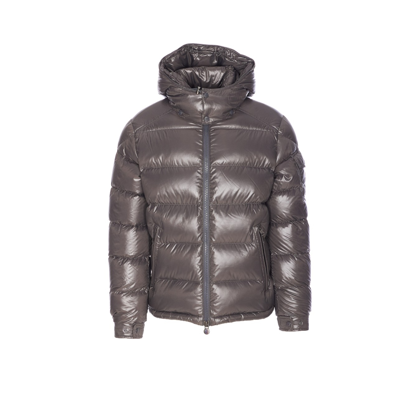 MONCLER盟可睐男 Maya 灰色可拆连帽羽绒服 25秋冬新款意大利代购