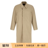 普拉达 意大利代购 男士 26早春新款 米白色棉质单排扣风衣 PRADA