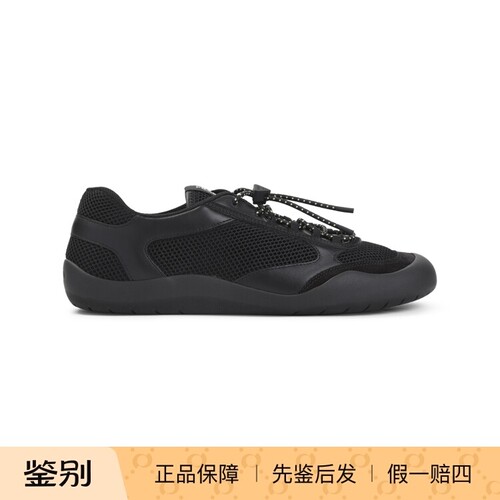 PRADA 普拉达男士Allacciate黑色网眼运动鞋26早春新款意大利代购