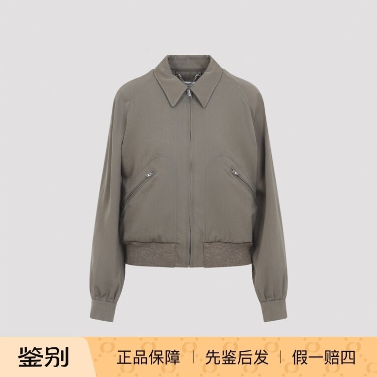 MAISON MARGIELA 女士米色羊毛翻领拉链外套26早春新款意大利代购