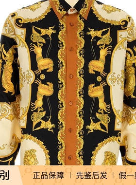 VERSACE 范思哲男士真丝印花长袖衬衫 25秋冬新款 意大利代购正品