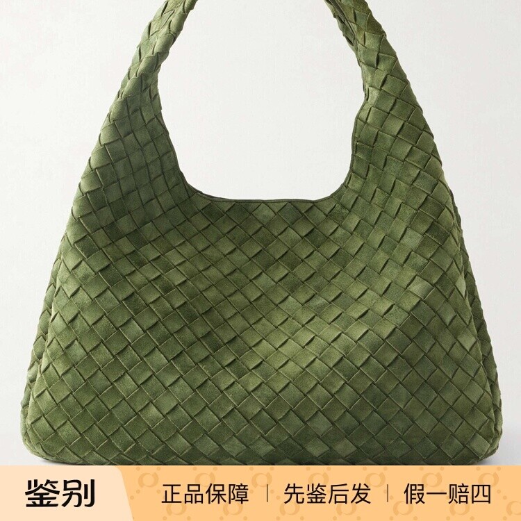 BOTTEGA VENETA 女士 BV大号绿色campana麂皮包 26秋冬意大利代购