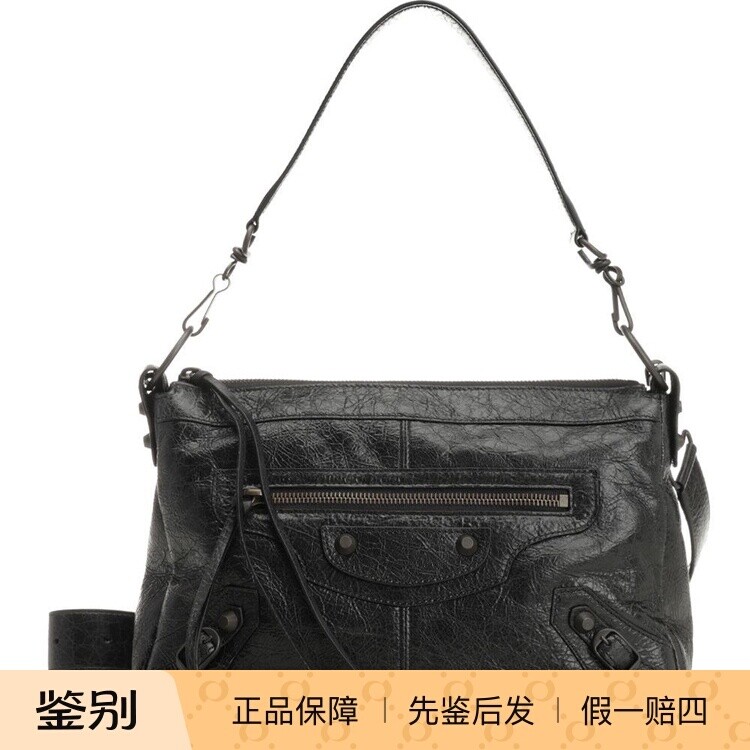BALENCIAGA巴黎世家男小号le city moto黑单肩包26早春意大利代购