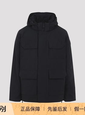 Canada Goose 男士Maitland黑色连帽羽绒服 25秋冬新款意大利代购