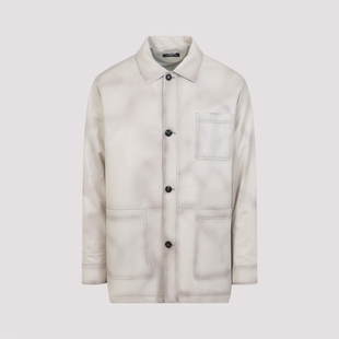 KITON 男士 米色 染色单排扣羊皮皮衣 26早春新款 意大利代购正品