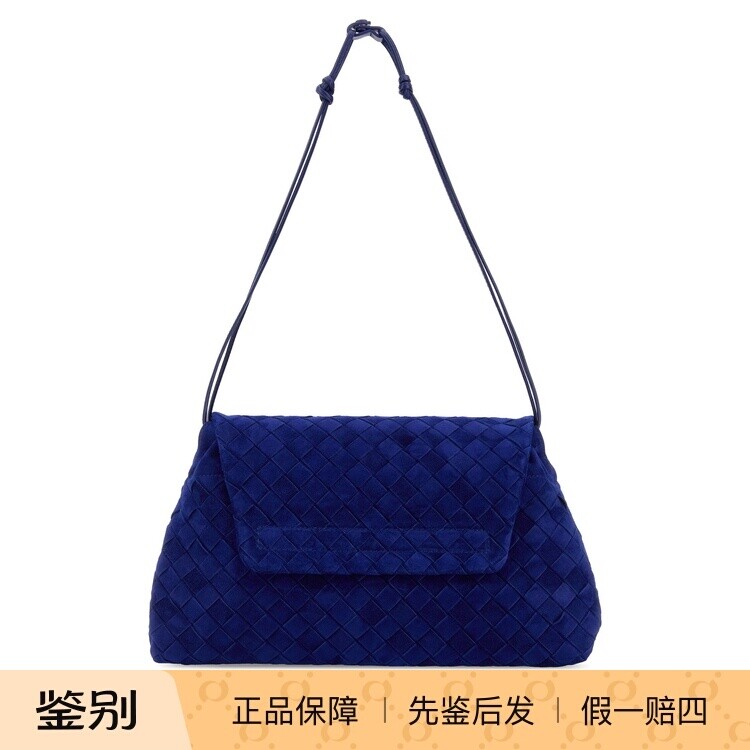 BOTTEGA VENETA女士BV中号giorno蓝色单肩包26早春新款意大利代购