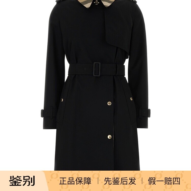 BURBERRY 女sandridge黑色棉质风衣26早秋新款8129457 意大利代购