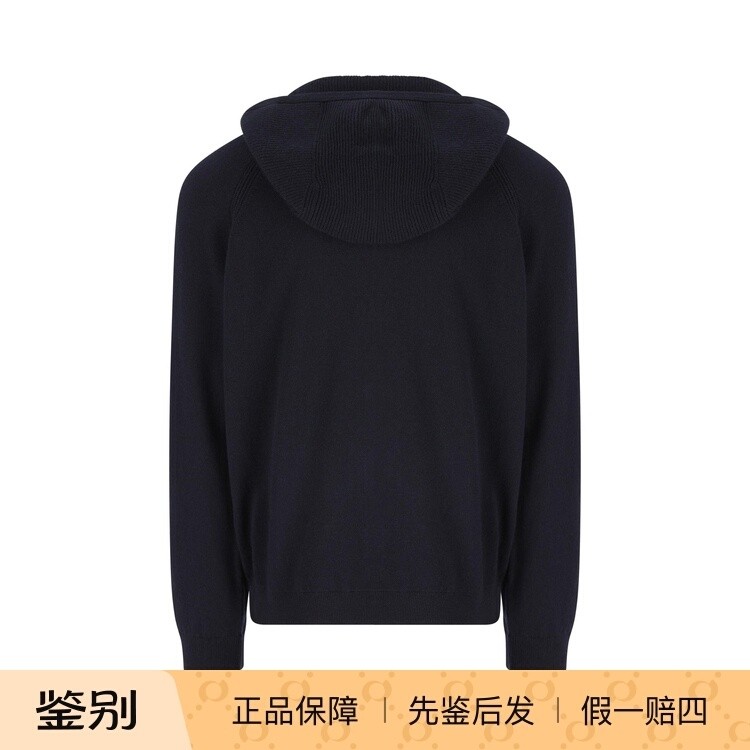 LORO PIANA 诺悠翩雅男藏蓝baby羊绒LP拉链帽衫 25秋冬意大利代购