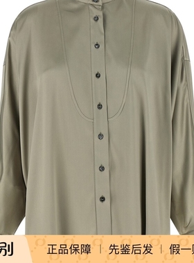 BRUNELLO CUCINELLI女士绿色真丝长袖bc衬衫26早春新款意大利代购