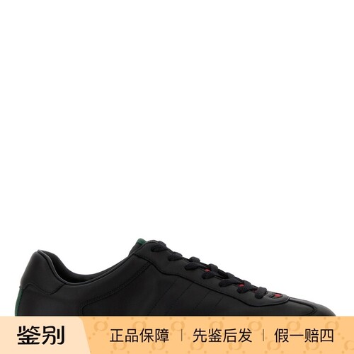GUCCI 古驰 男士shift黑色平底真皮运动鞋 26早春新款 意大利代购