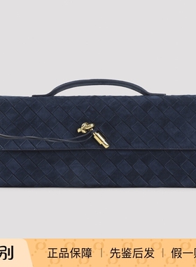 BOTTEGA VENETA女士andiamo 蓝色麂皮手拿包26早春新款意大利代购