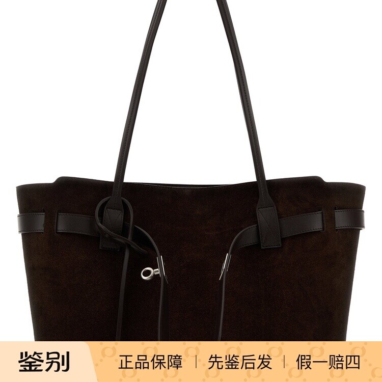 BALENCIAGA 巴黎世家 女士bel air中号棕色提包 26早春意大利代购