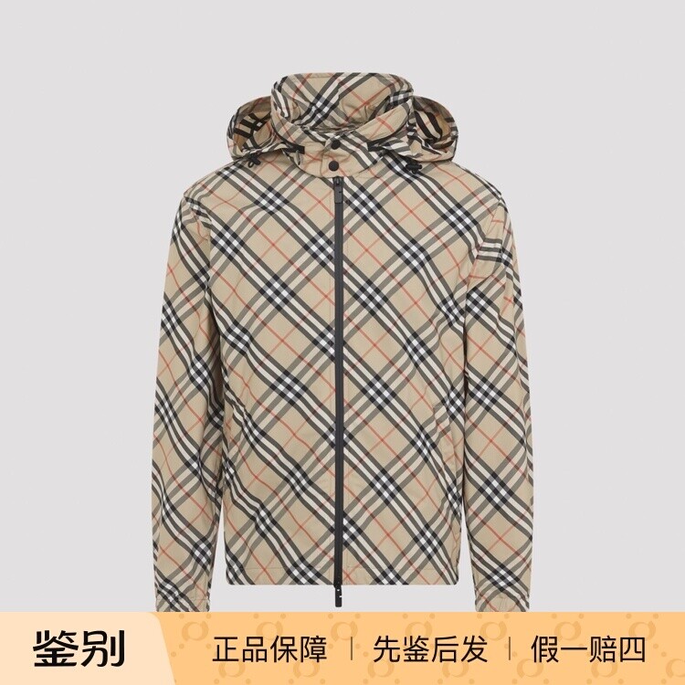 BURBERRY 博柏利男士格子风帽夹克 8121319 26早秋新款意大利代购