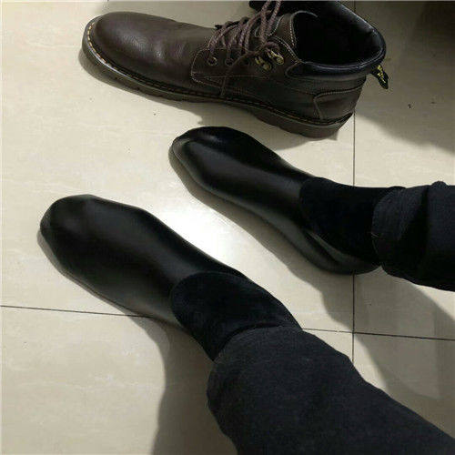 男女PU皮袜秋冬内里保暖袜