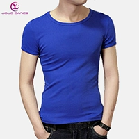 Хлопковая эластичная футболка для тренировок, в обтяжку