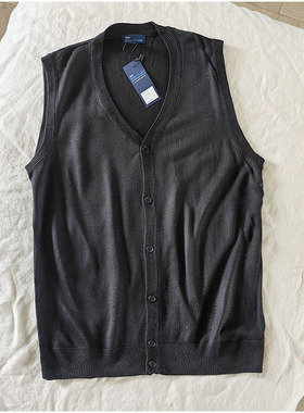 140-450斤 特大码 49.99美元出口美国 男薄款针织衫背心 开衫马甲