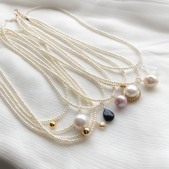 ÃÔÄãÕäÖéÏîÁ´ С±âÖé¾±Á´ ¶ÌÏîÁ´ ¿É¶¨ÖƳ¤¶È 14K°ü½ð 925Òø¿Û