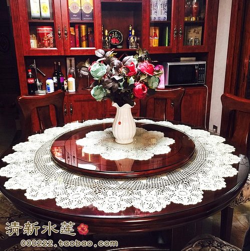 清新水莲外贸田园怀旧手工钩织