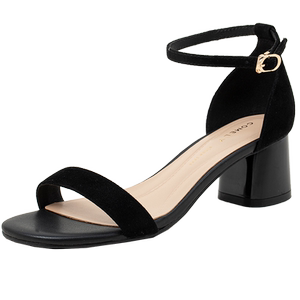 [满月岁岁同款]康莉羊皮一字带凉鞋女款夏季高跟绝美不累脚小凉鞋