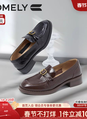 康莉厚底乐福鞋女2025年春季新款真皮小皮鞋商场同款KYQ51092D