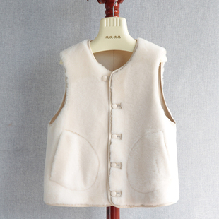 2025韩版 澳洲美利奴羊毛皮草马甲皮毛一体澳毛背心双面穿羊皮坎肩