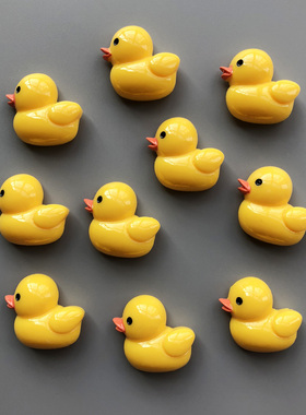 凡趣可爱黄色小鸭子立体早教儿童宝宝冰箱贴磁性贴树脂照片留言贴