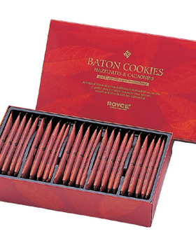 【现货】日本北海道royceBATON COOKIES 可可味曲奇饼干