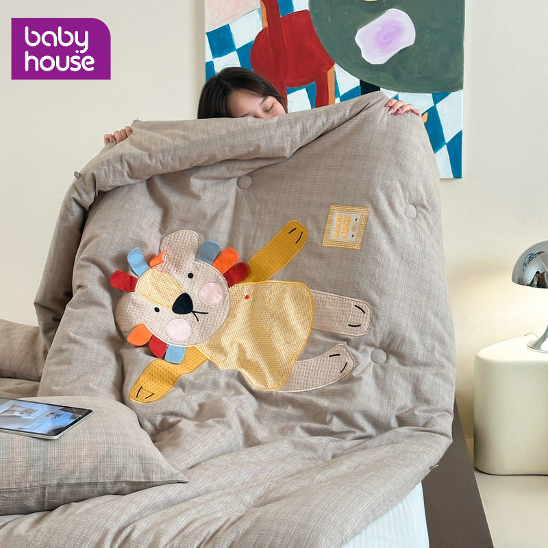 2025新款全棉双层纱儿童被子被芯小狮子王冬被春秋棉被四季通用,床上用品,化纤被,淘宝优惠券,粉丝福利购,淘宝优惠卷