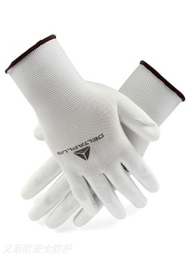 代尔塔201704劳保手套防护精细操作VE702P白色pu手套胶手套12副