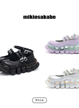 【人气】mikiosakabe女浅口厚底增高一字扣透气缓震玛丽珍鞋ARK