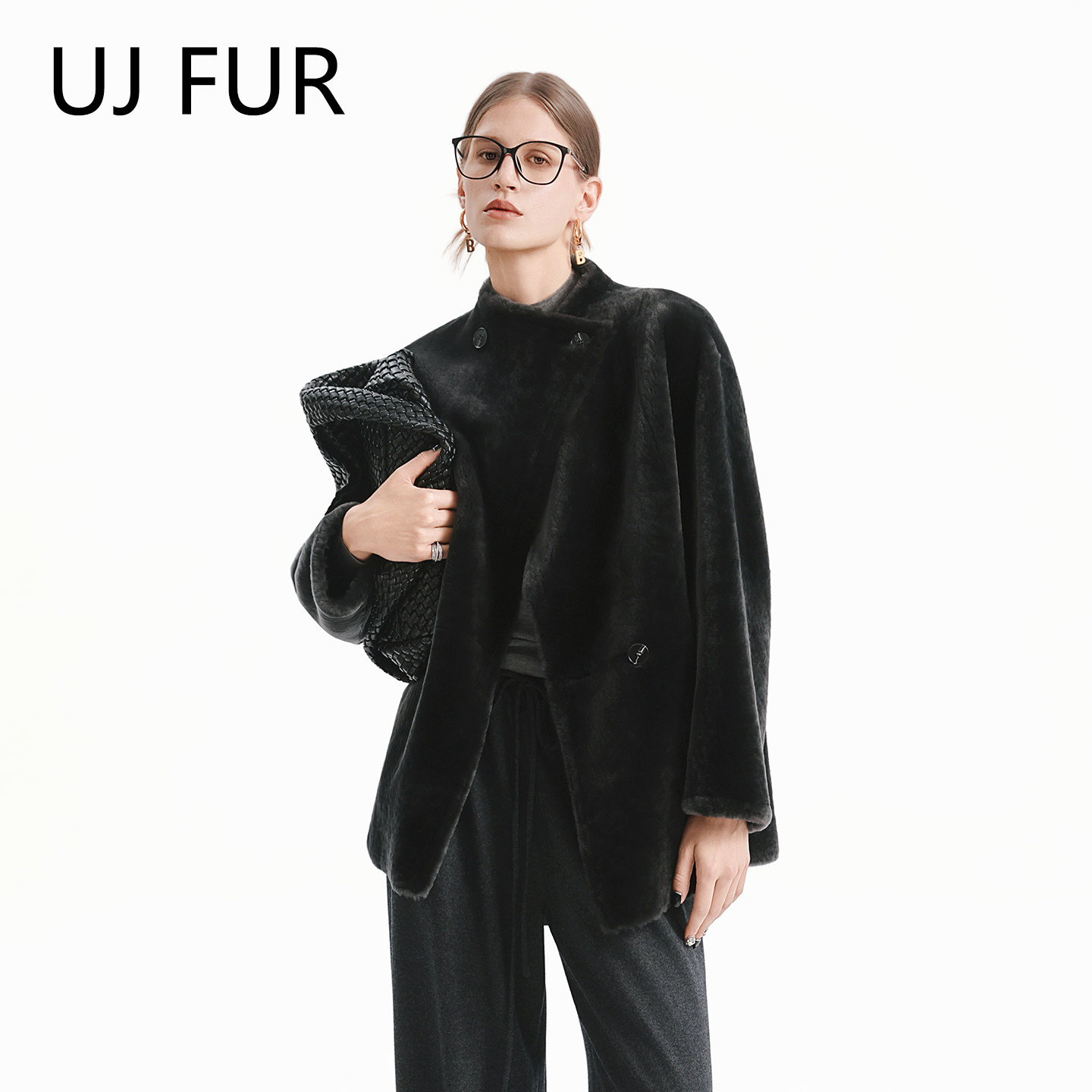 轻奢极简风进口西班牙拉贡皮毛一体女中长款翻领两穿皮草外套大衣,女装/女士精品,皮草,淘宝优惠券,粉丝福利购,淘宝优惠卷