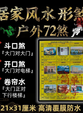 风水144煞图解化解家居家环境布局布置调理易经挂画高清覆膜