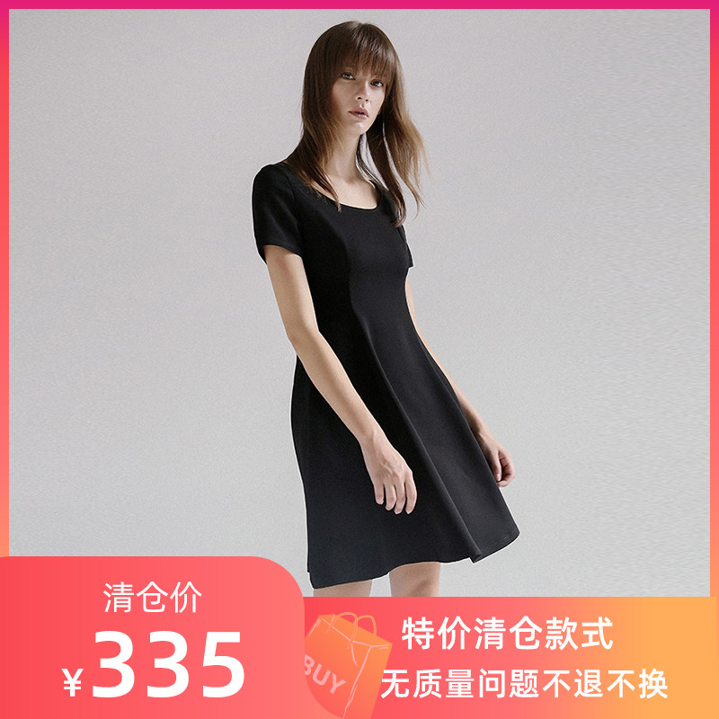 三醋酸小黑裙纯色简约